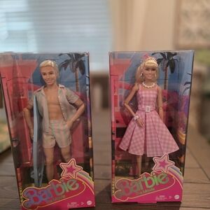 Barbie The Movie Ken and Barbie Doll Set - Pink and White